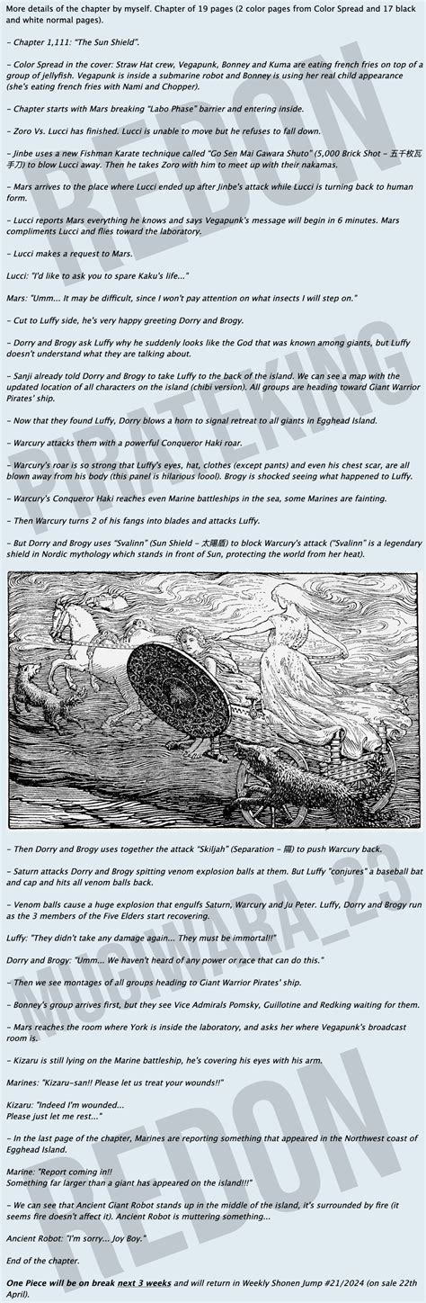 ONE PIECE Chapter 1111 — Summary : r/OnePieceSpoilers.